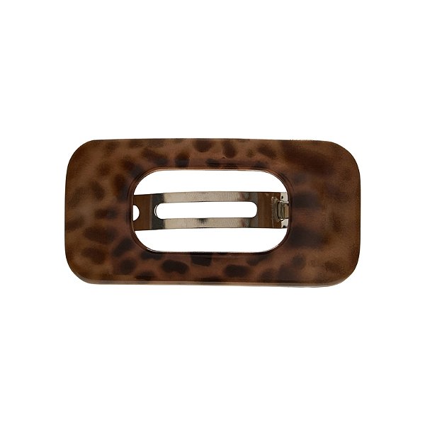 Presilha francesa Finestra animal print marrom claro N491CMC