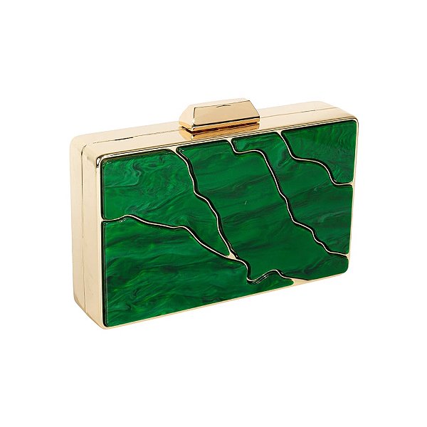 Clutch acrílico madrepérola verde Y-114