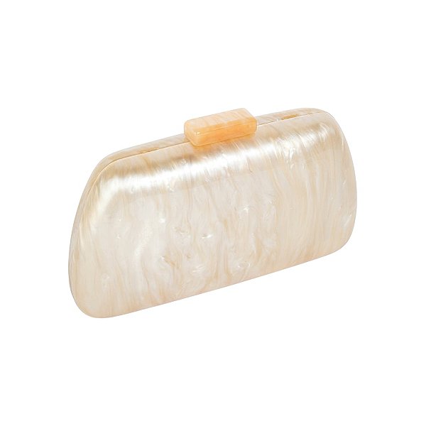 Clutch acrílico madrepérola champanhe Y-86