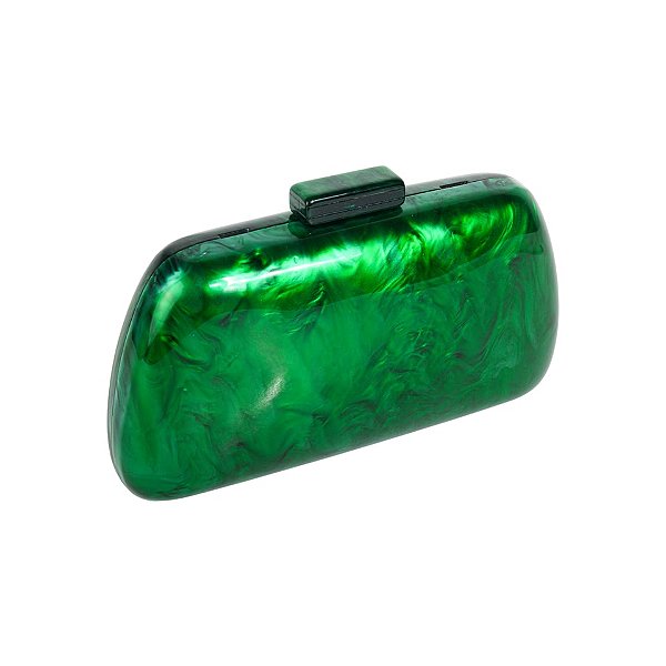 Cluch acrílcio madrepérola verde musgo Y-86