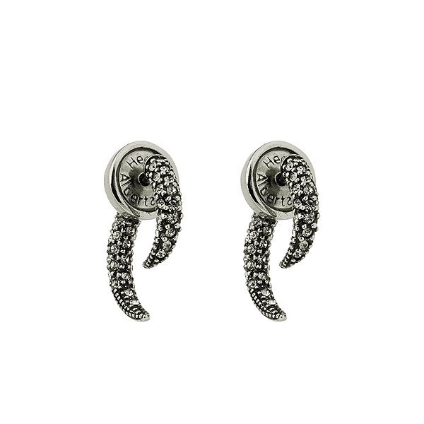 Brinco Hector Albertazzi mini safari strass prata boho