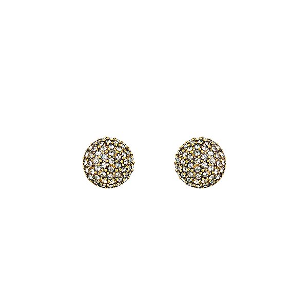 Brinco Hector Albertazzi botão black diamond ouro vintage