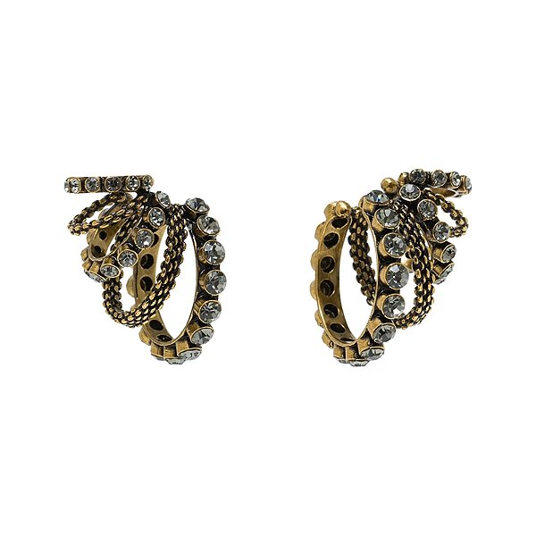 Brinco ear cuff Hector Albertazzi aros black diamond ouro vintage