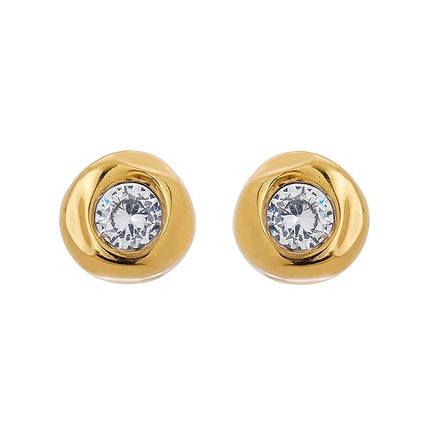 Brinco Hector Albertazzi orgânico cristal ouro vintage