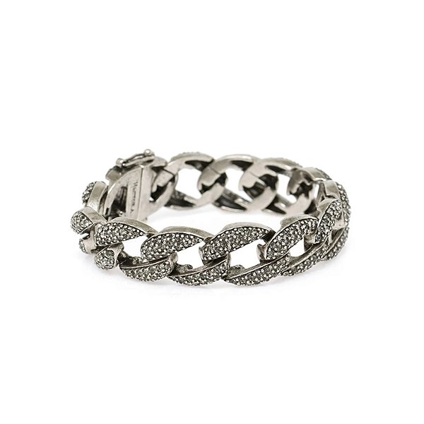 Pulseira Hector Albertazzi strass light grumê prata boho