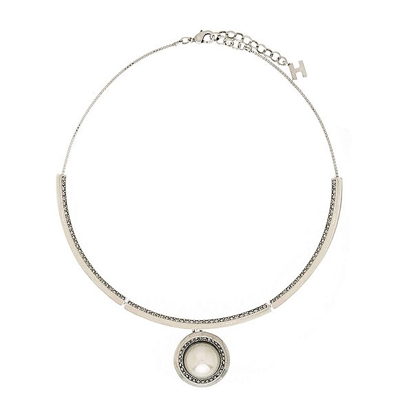 Colar Hector Albertazzi pérola cristais prata boho