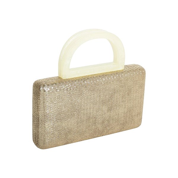 Clutch retangular dourado J9871