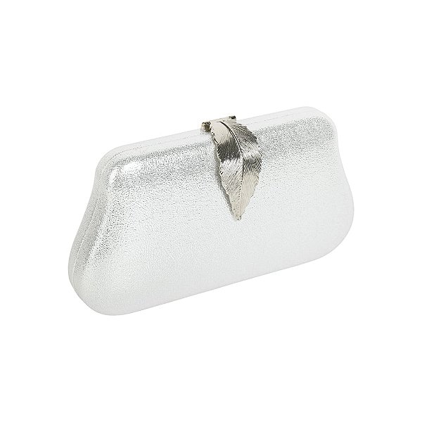 Clutch folha prateada S-393