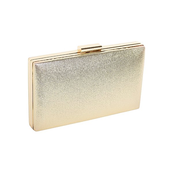 Clutch retangular dourada M-994