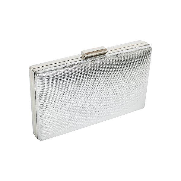 Clutch retangular prateada M-994