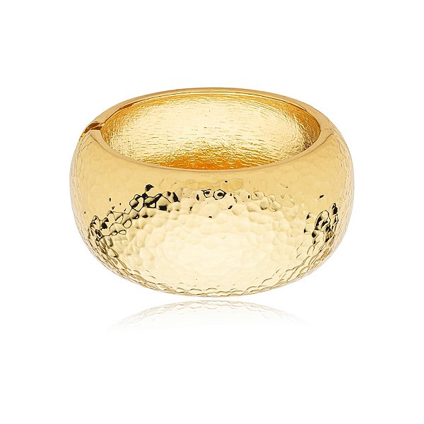 Bracelete martelado ouro semijoia SH 706