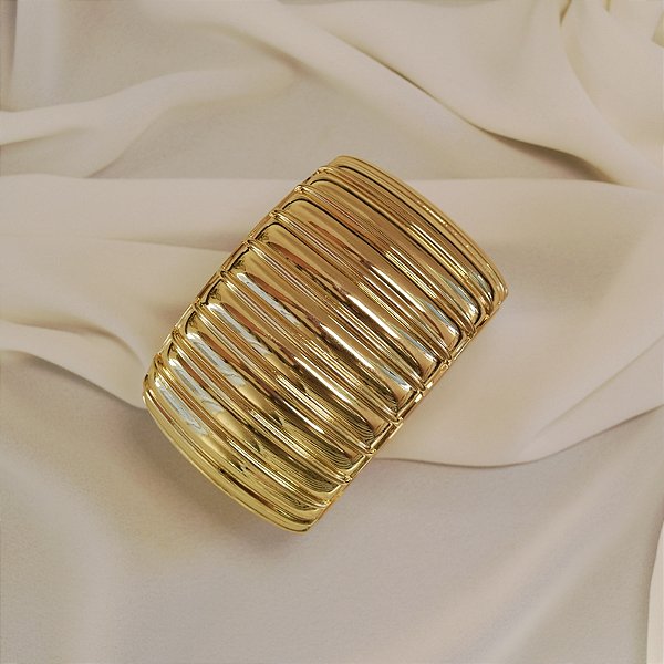 Bracelete trabalhado ouro semijoia