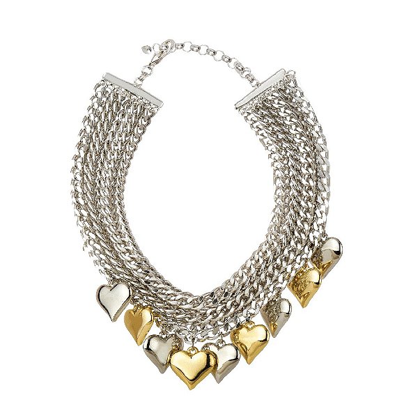Maxi choker Juliana Manzini elos heart mix de banhos