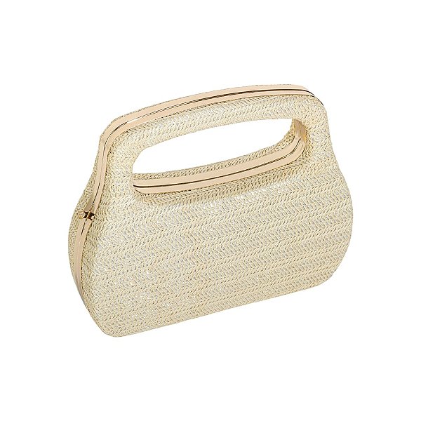 Clutch palha bege S-400