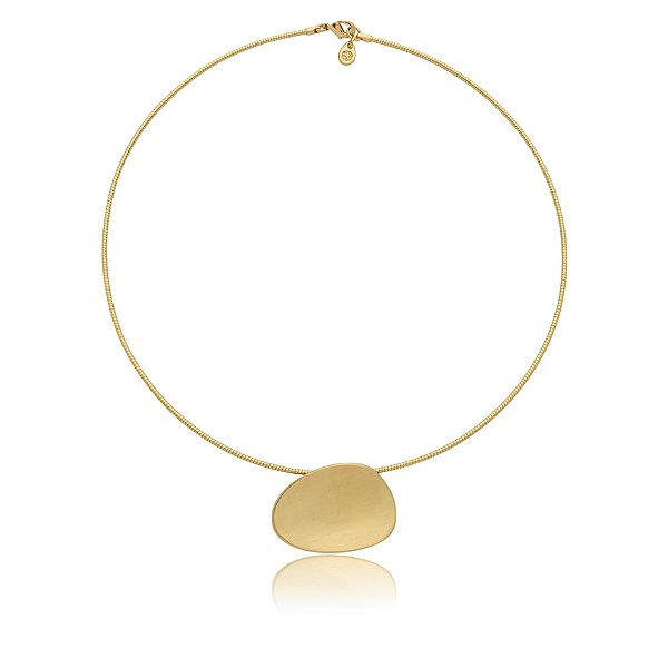 Colar aro ouro fosco semijoia