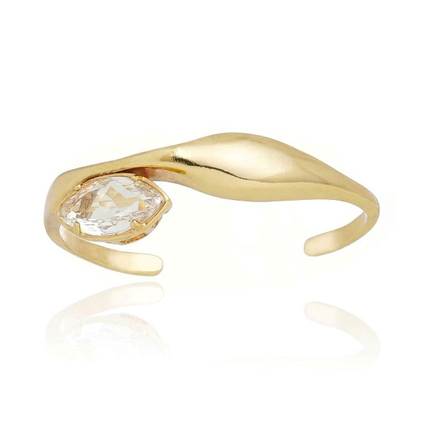 Bracelete Claudia Arbex line organic cristal ouro vintage