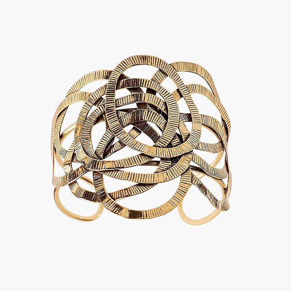 Bracelete Lita Raies elos ouro vintage semijoia