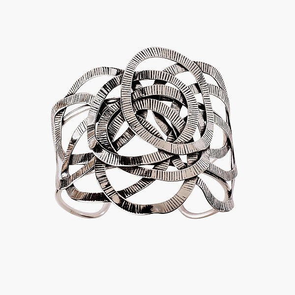 Bracelete Lita Raies elos prata vintage semijoia
