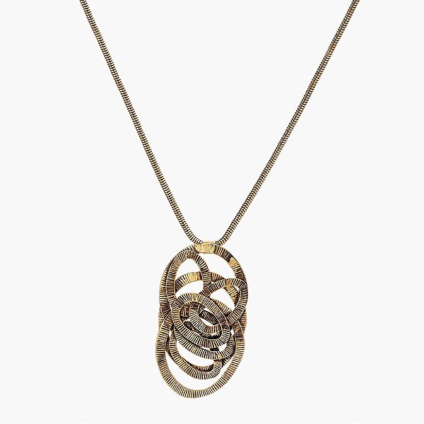 Colar Lita Raies elos ouro vintage semijoia