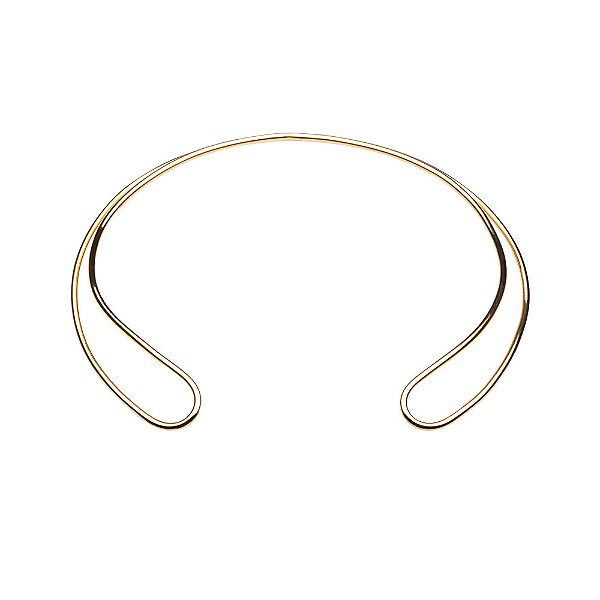 Colar choker Lita Raies ouro semijoia