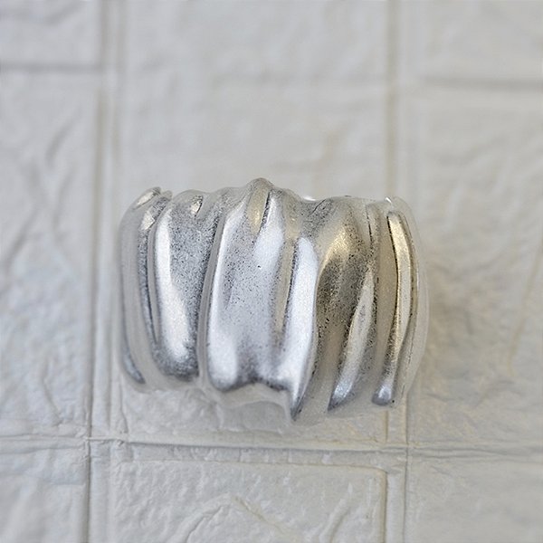 Bracelete ondas ródio acetinado semijoia