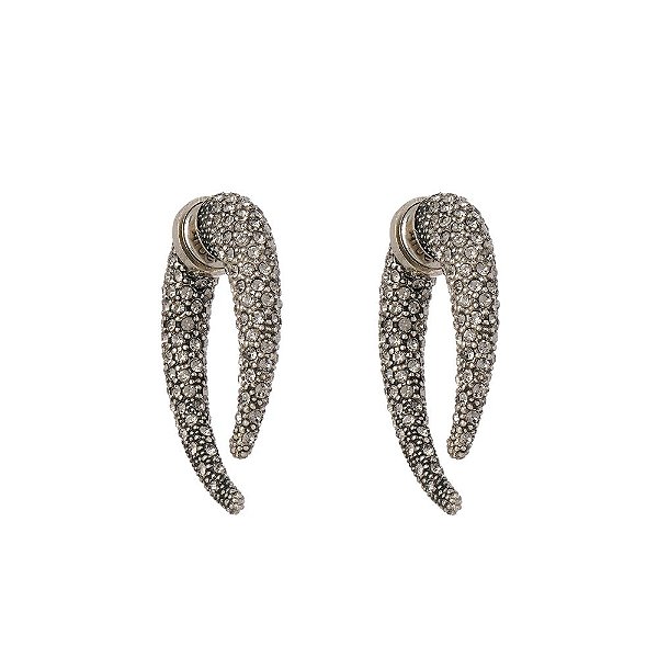 Brinco Hector Albertazzi midi safari strass prata boho