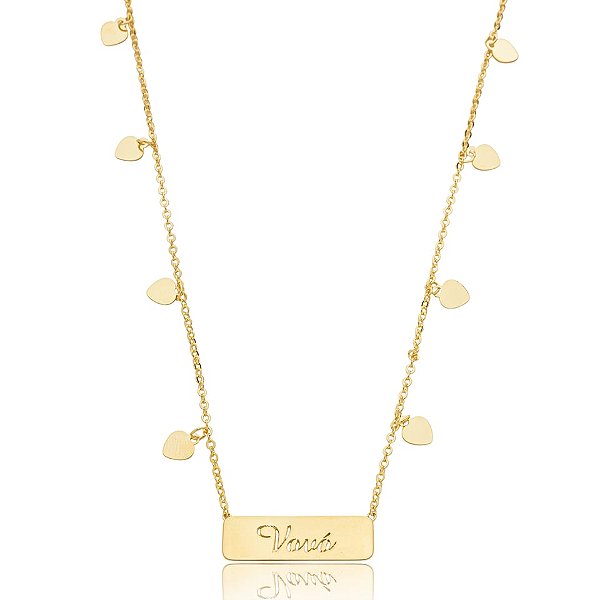 Colar vovó ouro semijoia