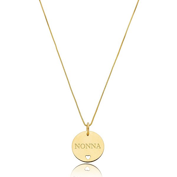 Colar nonna ouro semijoia