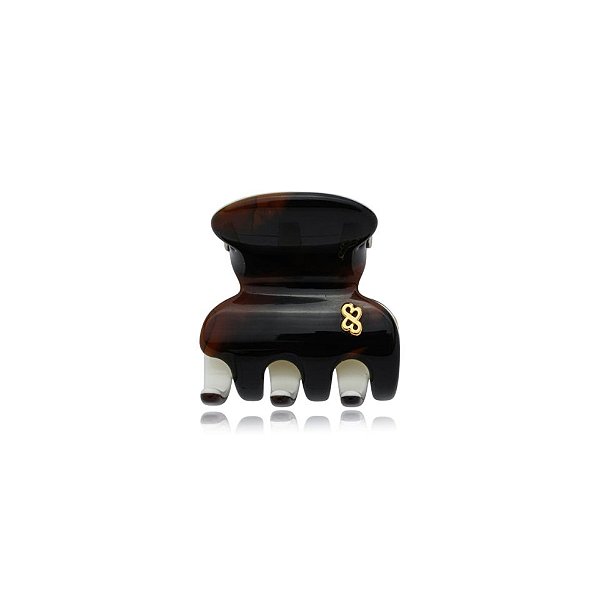 Piranha de cabelo Bianca acrílico bicolor marrom e off white 05 006