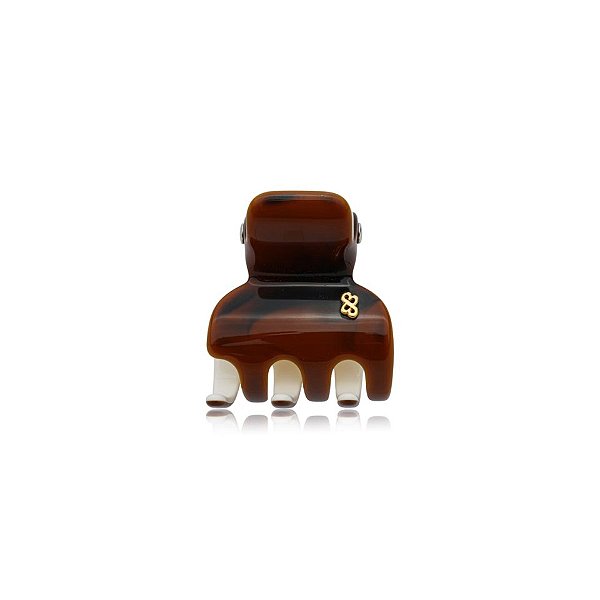 Piranha de cabelo Bianca acrílico bicolor marrom e off white 05 007