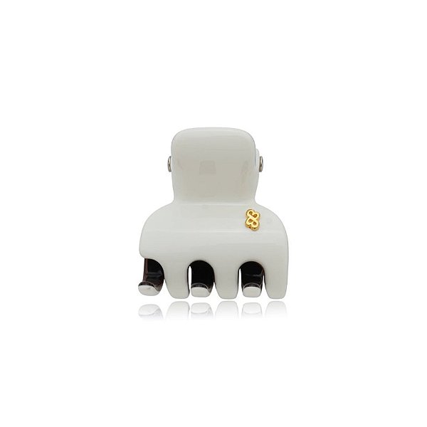 Piranha de cabelo Bianca acrílico bicolor off white e marrom 05 007