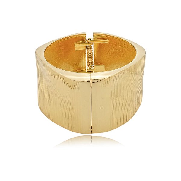 Bracelete texturizado ouro semijoia