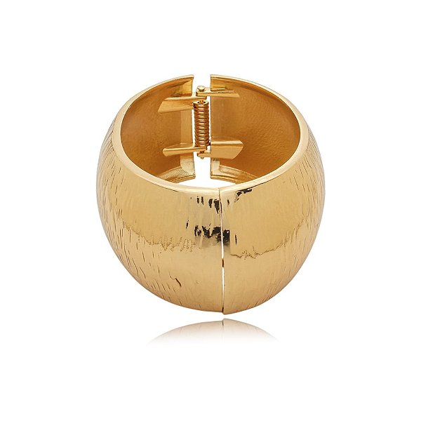 Bracelete texturizado ouro semijoia