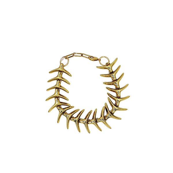 Pulseira Palone Design espinha ouro vintage