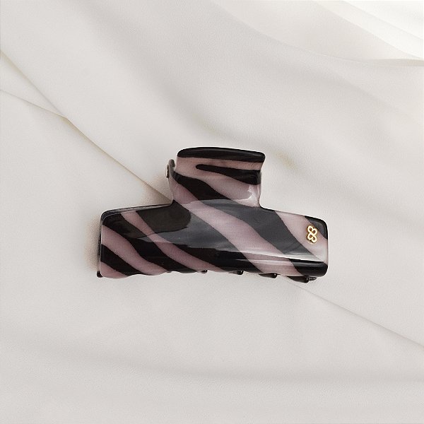 Piranha de cabelo Bianca acrílico animal print zebra 05 011