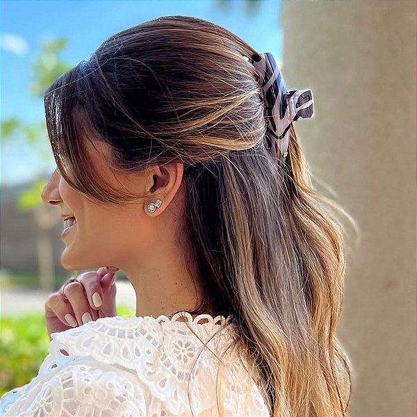 Piranha de cabelo Bianca animal print zebra 05 092