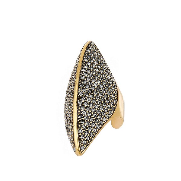 Anel Hector Albertazzi vela black diamond ouro vintage