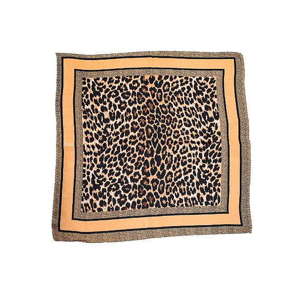 Lenço quadrado animal print