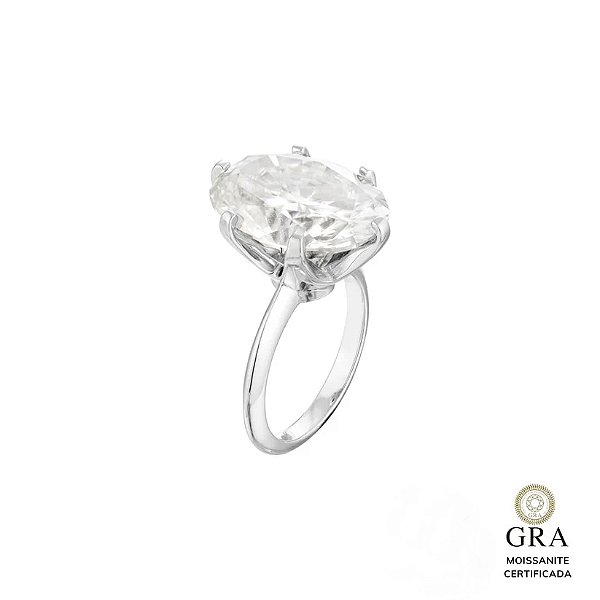 Anel Elaine Palma oval georgina moissanite prata 925