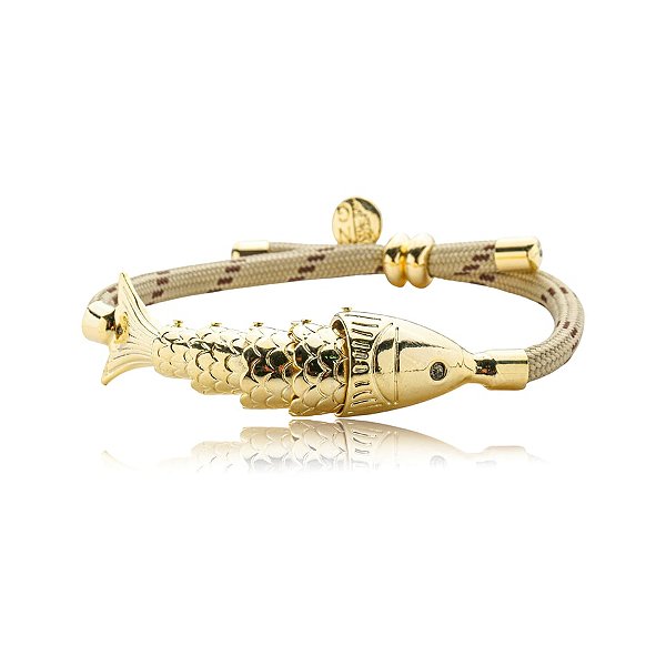 Pulseira Nádia Gimenes corda sardinha ouro semijoia