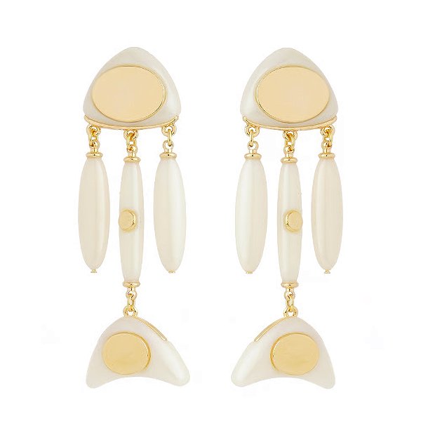 Brinco Nádia Gimenes sardinha ouro semijoia