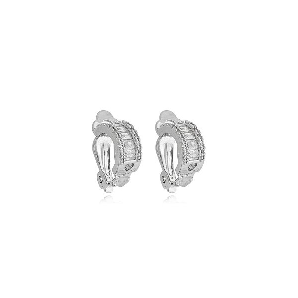 Brinco pressão meia argolinha zircônia ródio semijoia 6174104