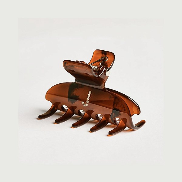 Piranha de cabelo Bianca acrílico m marrom letra J 05 008