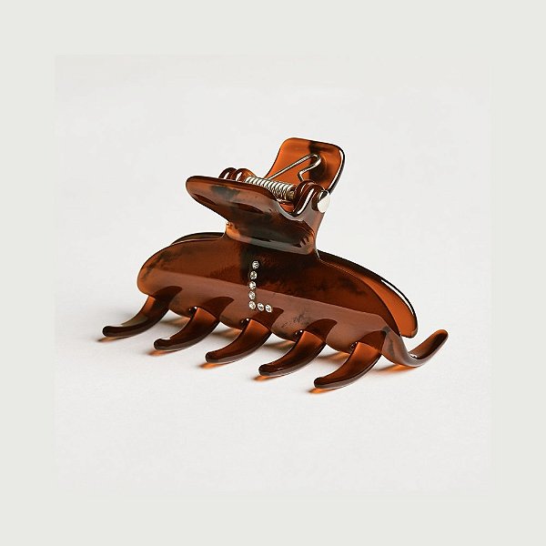 Piranha de cabelo Bianca acrílico m marrom letra L 05 008