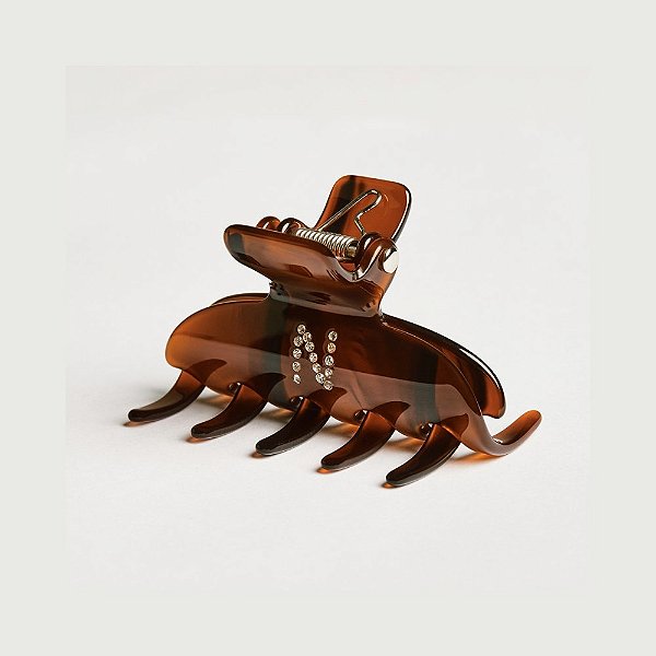 Piranha de cabelo Bianca acrílico m marrom letra N 05 008