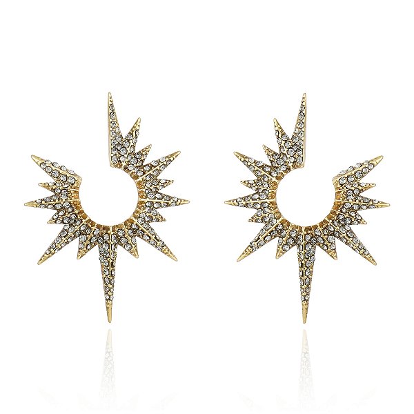 Brinco Claudia Arbex star harley ouro vintage