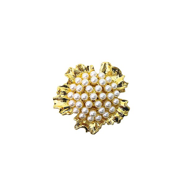 Broche magnético coral pérolas