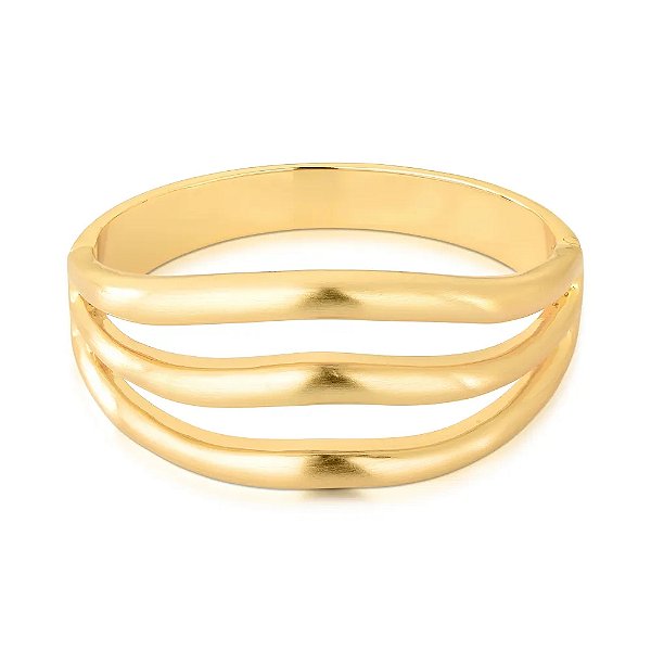 Bracelete aros ouro fosco semijoia