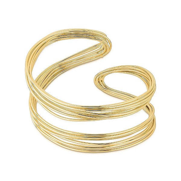 Bracelete aros ouro fosco semijoia