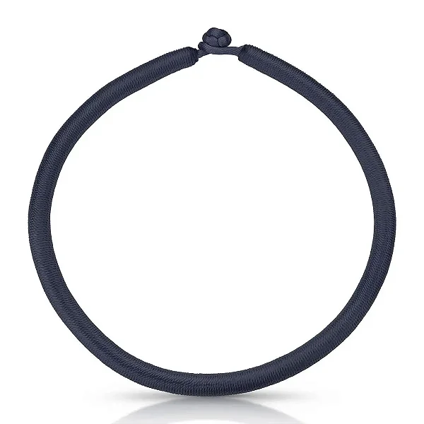 Colar de fio encerado azul